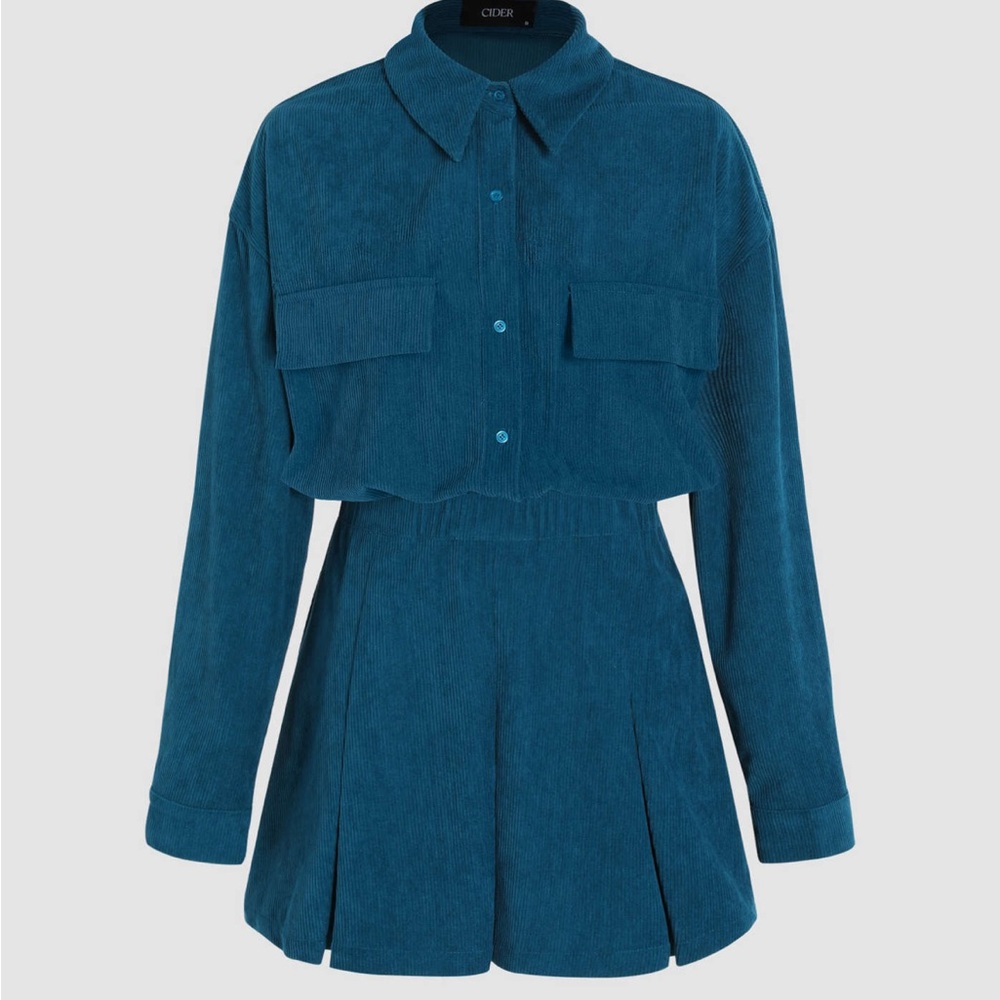 Corduroy Collar Mini Dress NWT